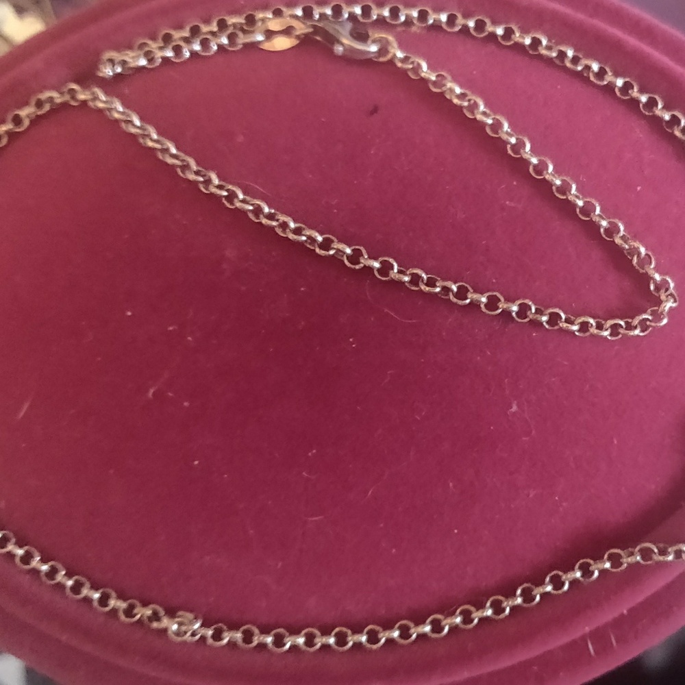 STERLING SILVER SMALL CIRCLE CHAIN, 18"